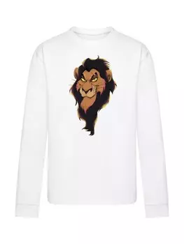 Футболка F4NT4STIC Langarm T-Shirt Disney Bsewichte Scar Big Face, белый
