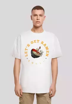 Футболка F4NT4STIC "Les get Ramen", принт, белый