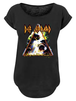 Футболка F4NT4STIC Long Cut T-Shirt Def Leppard Hysteria, черный