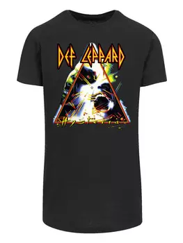 Футболка F4NT4STIC Long Cut T-Shirt Def Leppard Hysteria, черный