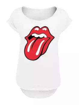 Футболка F4NT4STIC Long Cut T-Shirt The Rolling Stones Zunge, белый