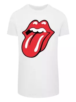 Футболка F4NT4STIC Long Cut T-Shirt The Rolling Stones Zunge, белый