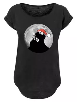 Футболка F4NT4STIC Long T-Shirt Krmelmonster Weihnachten, черный