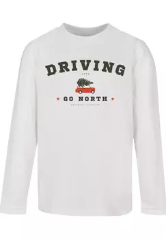 Футболка F4NT4STIC Longsleeve Driving Home Weihnachten, белый