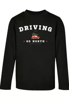 Футболка F4NT4STIC Longsleeve Driving Home Weihnachten, черный