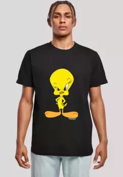 Футболка F4NT4STIC "Looney Tunes Angry Tweety", мужская, премиум-мерч, стандартного кроя, базовая, с принтом, черный