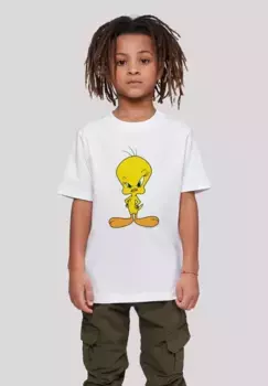 Футболка F4NT4STIC "Looney Tunes Angry Tweety", унисекс для детей, товары премиум-класса, для мальчиков, для девочек, с принтом, белый