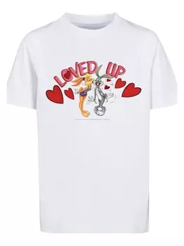 Футболка F4NT4STIC Looney Tunes Bugs Bunny And Lola Valentines, белый