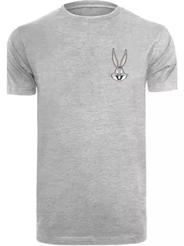 Футболка F4NT4STIC Looney Tunes Bugs Bunny Breast Print, пестрый серый