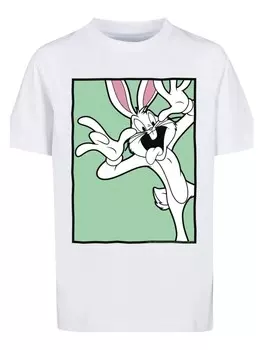 Футболка F4NT4STIC Looney Tunes Bugs Bunny Funny Face, белый