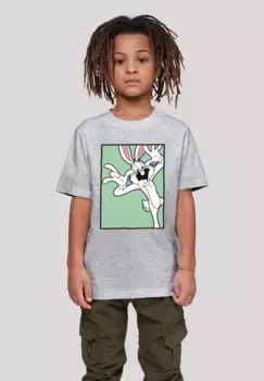 Футболка F4NT4STIC "Looney Tunes Bugs Bunny Funny Face", принт, серый