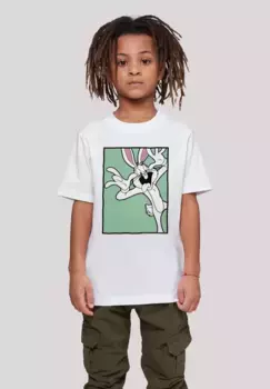 Футболка F4NT4STIC "Looney Tunes Bugs Bunny Funny Face", принт, белый