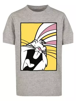 Футболка F4NT4STIC Looney Tunes Bugs Bunny Laughing, пестрый серый