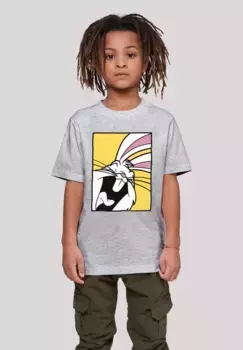 Футболка F4NT4STIC "Looney Tunes Bugs Bunny Laughing", принт, серый