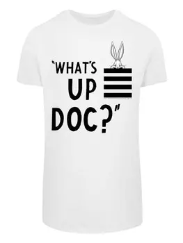 Футболка F4NT4STIC Looney Tunes Bugs Bunny Whats Up Doc Stripes, белый