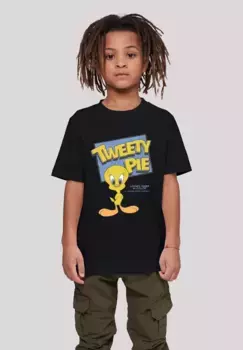Футболка F4NT4STIC "Looney Tunes Classic Tweety Pie", детский унисекс, товары премиум-класса, для мальчиков, девочек, с принтом, черный