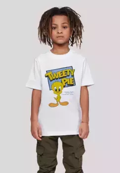 Футболка F4NT4STIC "Looney Tunes Classic Tweety Pie", детский унисекс, товары премиум-класса, для мальчиков, девочек, с принтом, белый