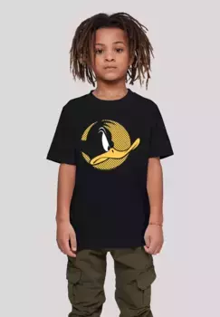 Футболка F4NT4STIC "Looney Tunes Daffy Duck Dotted Cartoon Logo", унисекс для детей, товары премиум-класса, для мальчиков, для девочек, с принтом, черный
