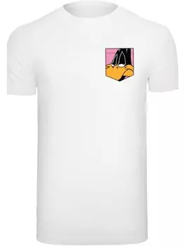 Футболка F4NT4STIC Looney Tunes Daffy Duck Faux Pocket, белый