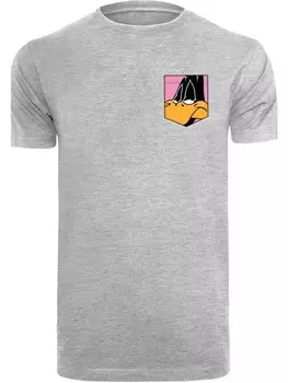 Футболка F4NT4STIC Looney Tunes Daffy Duck Faux Pocket, пестрый серый