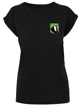Футболка F4NT4STIC Looney Tunes Marvin The Martian Face Faux Pocket, черный