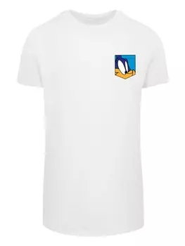 Футболка F4NT4STIC Looney Tunes Road Runner Face Faux Pocket, белый