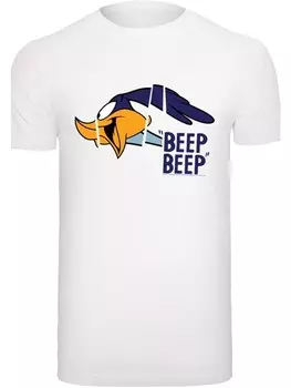 Футболка F4NT4STIC Looney Tunes Roadrunner Beep Beep, белый