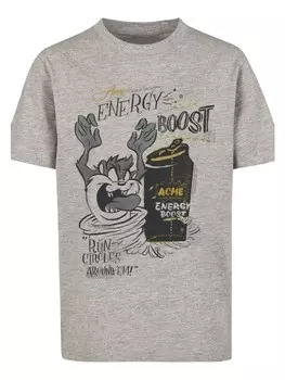Футболка F4NT4STIC Looney Tunes Taz Energy Boost, пестрый серый