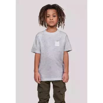 Футболка F4NT4STIC «Looney Tunes Taz Stripes Faux Pocket», принт, цвет heather grey