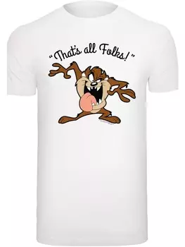 Футболка F4NT4STIC Looney Tunes Taz Thats All Folks, белый