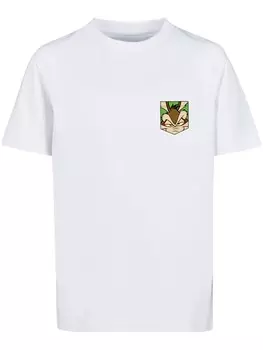 Футболка F4Nt4Stic Looney Tunes Wile E Coyote Face Faux Pocket, белый