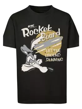 Футболка F4NT4STIC Looney Tunes Wile E Rocket Board Cartoon, черный