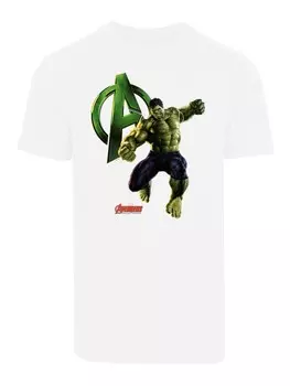 Футболка F4NT4STIC Marvel Avengers Age of Ultron Incredible Hulk, белый