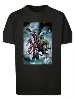 Футболка F4NT4STIC Marvel Avengers Assemble Team Montage, черный