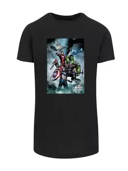 Футболка F4NT4STIC Marvel Avengers Assemble Team Montage, черный