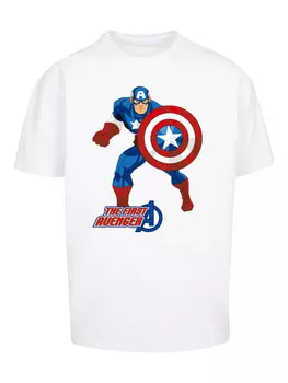 Футболка F4NT4STIC Marvel Avengers Captain America, белый