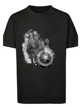 Футболка F4NT4STIC Marvel Avengers Captain America Monotone, черный