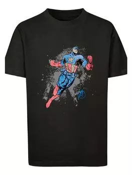 Футболка F4NT4STIC Marvel Avengers Captain America Splash, черный