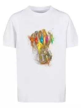 Футболка F4NT4STIC Marvel Avengers Endgame Infinity Gauntlet Splatter, белый
