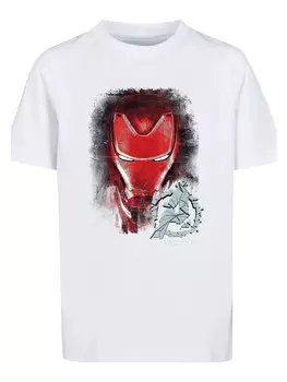 Футболка F4NT4STIC Marvel Avengers Endgame Iron Man Brushed, белый