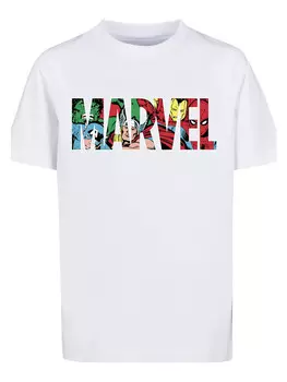 Футболка F4NT4STIC Marvel Avengers Logo Characters, белый