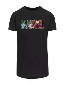 Футболка F4NT4STIC Marvel Avengers Logo Characters, черный