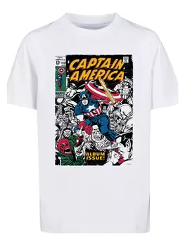 Футболка F4NT4STIC Marvel Captain America Album Issue Cover, белый