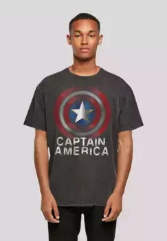 Футболка F4NT4STIC "Marvel Captain America Flash Logo", премиум-качество, черный