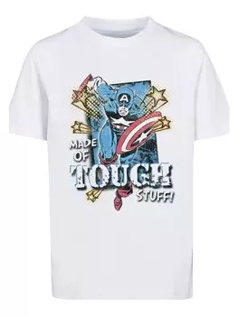 Футболка F4NT4STIC Marvel Captain America Made Of Tough Stuff, белый