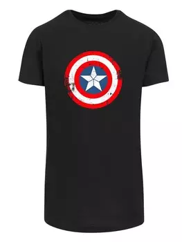 Футболка F4Nt4Stic MARVEL CAPTAIN AMERICA SCHILD, черный