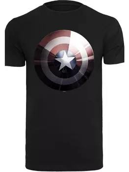 Футболка F4NT4STIC Marvel Captain America Shield Shiny, черный