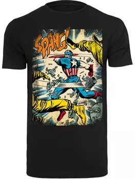 Футболка F4Nt4Stic Marvel Captain America Spang, черный