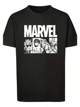 Футболка F4NT4STIC Marvel Comics Action Tiles, черный