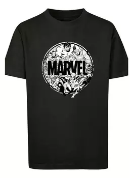 Футболка F4NT4STIC Marvel Comics Logo Character Infill, черный